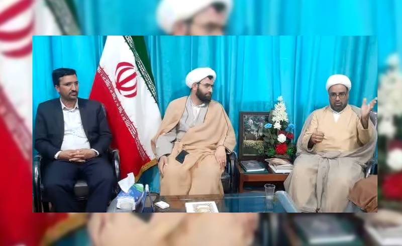 دیدار مسئول اداره تبلیغات اسلامی عنبرآباد با حجت الاسلام بامری امام جمعه عنبرآباد